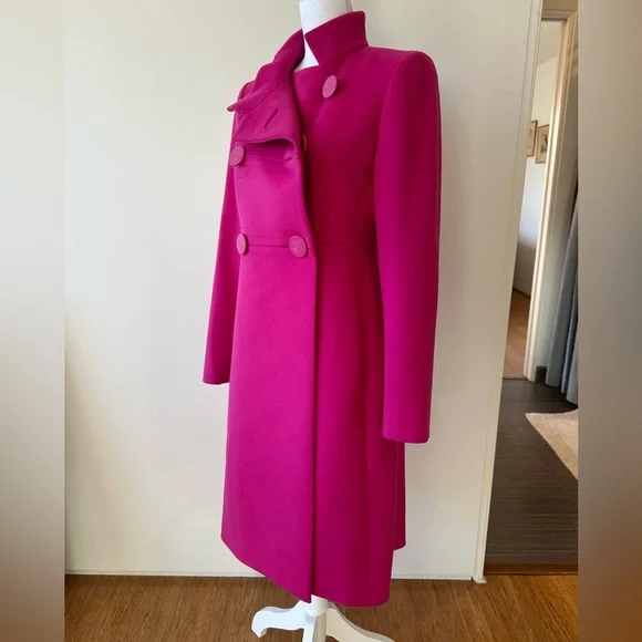 Versace wool fuchsia Coat